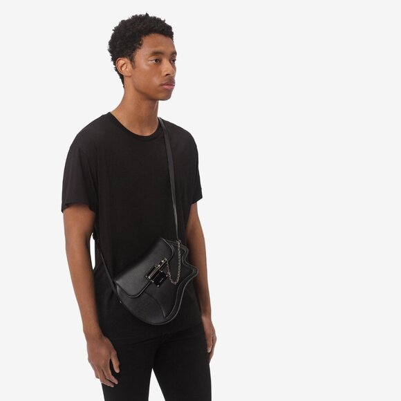 Amiri Guitar Shoulder Bag in Black Leather and Suede NWT - Picture 2 of 10